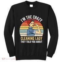 Crazy Cleaning Lady Housekeeper Housekeeping Maid Sweatshirt thumb 0