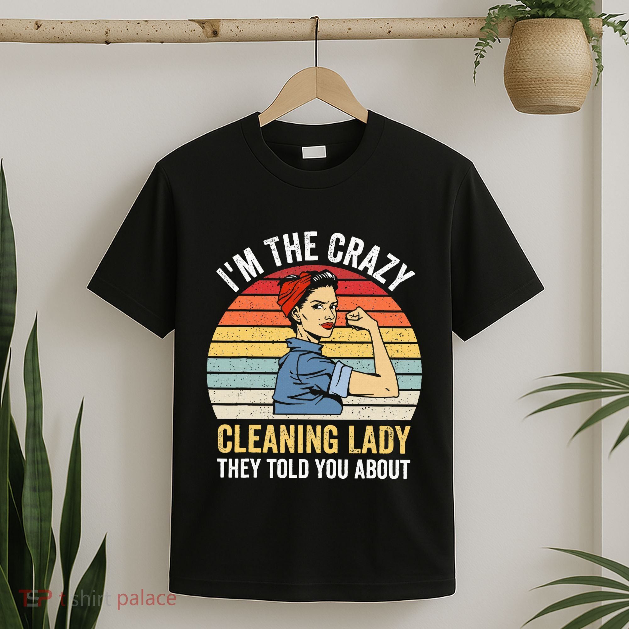 Crazy Cleaning Lady Housekeeper Housekeeping Maid T-Shirt