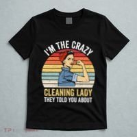 Crazy Cleaning Lady Housekeeper Housekeeping Maid T-Shirt thumb 5