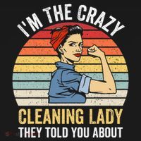 Crazy Cleaning Lady Housekeeper Housekeeping Maid Women's Hoodie thumb 2