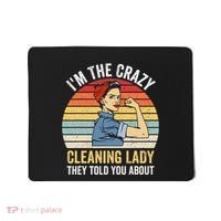 Crazy Cleaning Lady Housekeeper Housekeeping Maid Mousepad thumb 0