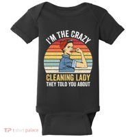 Crazy Cleaning Lady Housekeeper Housekeeping Maid Baby Bodysuit thumb 0