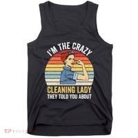Crazy Cleaning Lady Housekeeper Housekeeping Maid Tank Top thumb 0