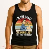Crazy Cleaning Lady Housekeeper Housekeeping Maid Tank Top thumb 3