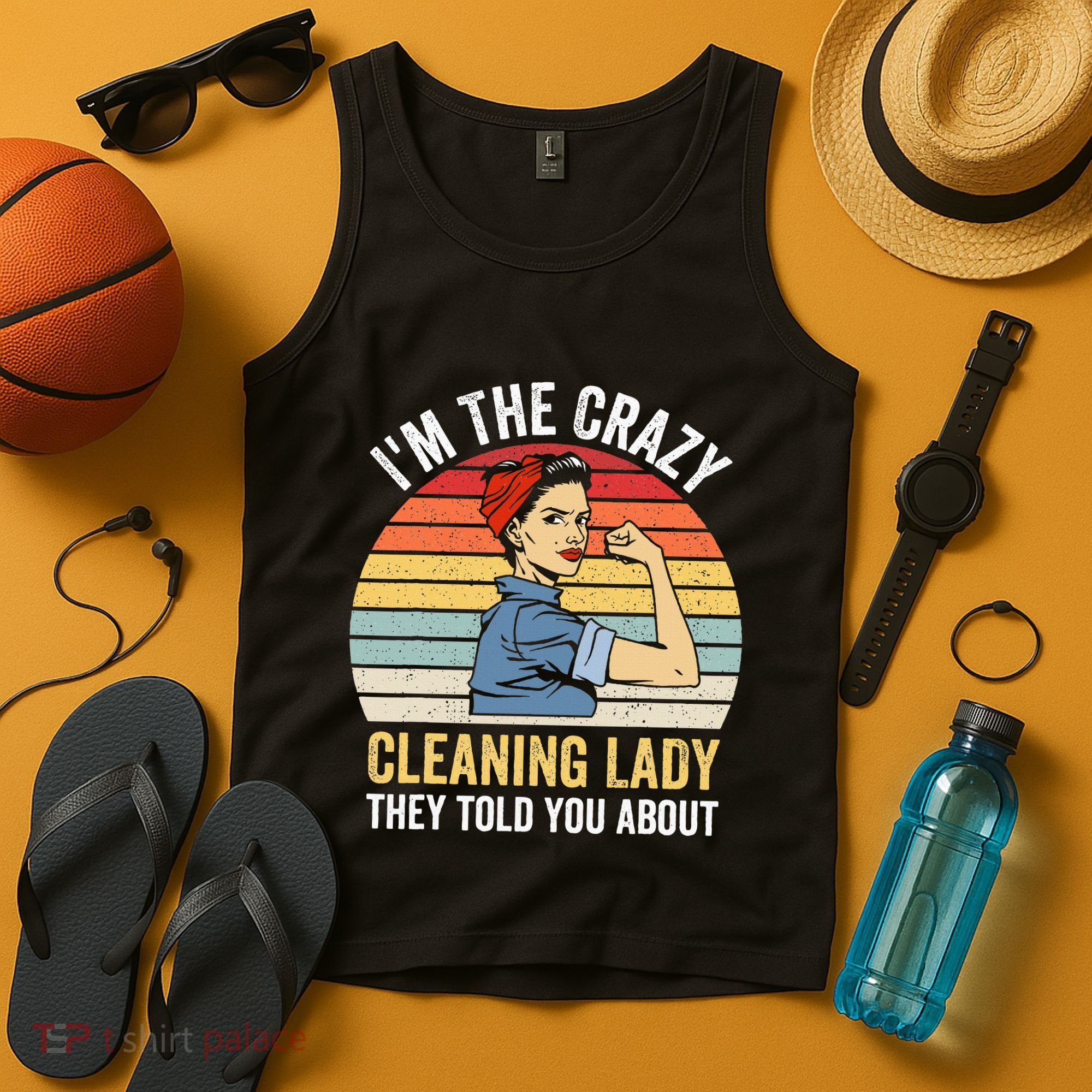 Crazy Cleaning Lady Housekeeper Housekeeping Maid Tank Top