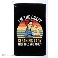 Crazy Cleaning Lady Housekeeper Housekeeping Maid Golf Towel thumb 0