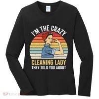 Crazy Cleaning Lady Housekeeper Housekeeping Maid Women's Long Sleeve Shirt thumb 0