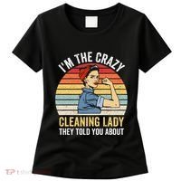 Crazy Cleaning Lady Housekeeper Housekeeping Maid Women's T-Shirt thumb 0