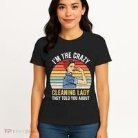 Crazy Cleaning Lady Housekeeper Housekeeping Maid Women's T-Shirt thumb 4
