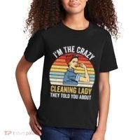 Crazy Cleaning Lady Housekeeper Housekeeping Maid Kids T-Shirt thumb 2