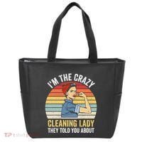 Crazy Cleaning Lady Housekeeper Housekeeping Maid Tote Bag thumb 0