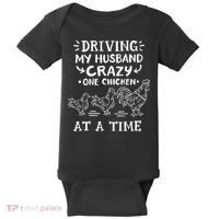 Crazy Chicken Lady Funny Chicken Baby Bodysuit thumb 0