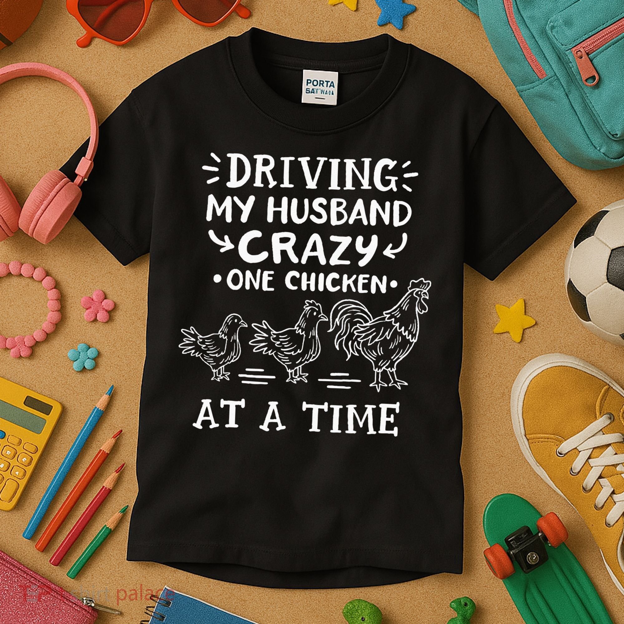 Crazy Chicken Lady Funny Chicken Kids T-Shirt