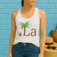 Coconut Comma La Kamala Harris 2024 President Women's Tank Top thumb 2