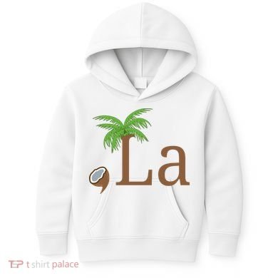 Coconut Comma La Kamala Harris 2024 President Kids Hoodie