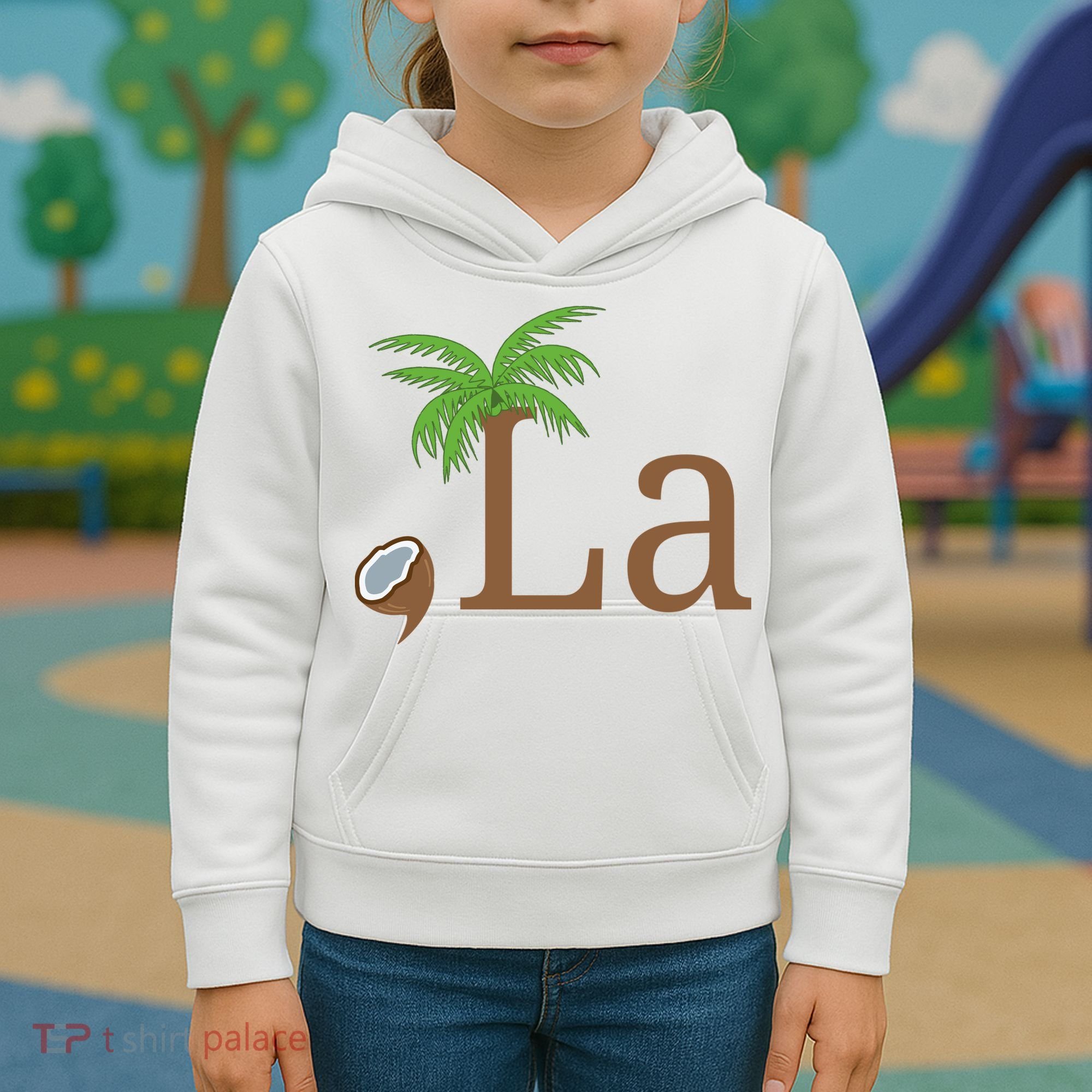 Coconut Comma La Kamala Harris 2024 President Kids Hoodie