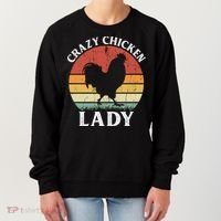 Crazy Chicken Lady Funny Women Girls Poultry Farm Farmer Gift Women's Sweatshirt thumb 0
