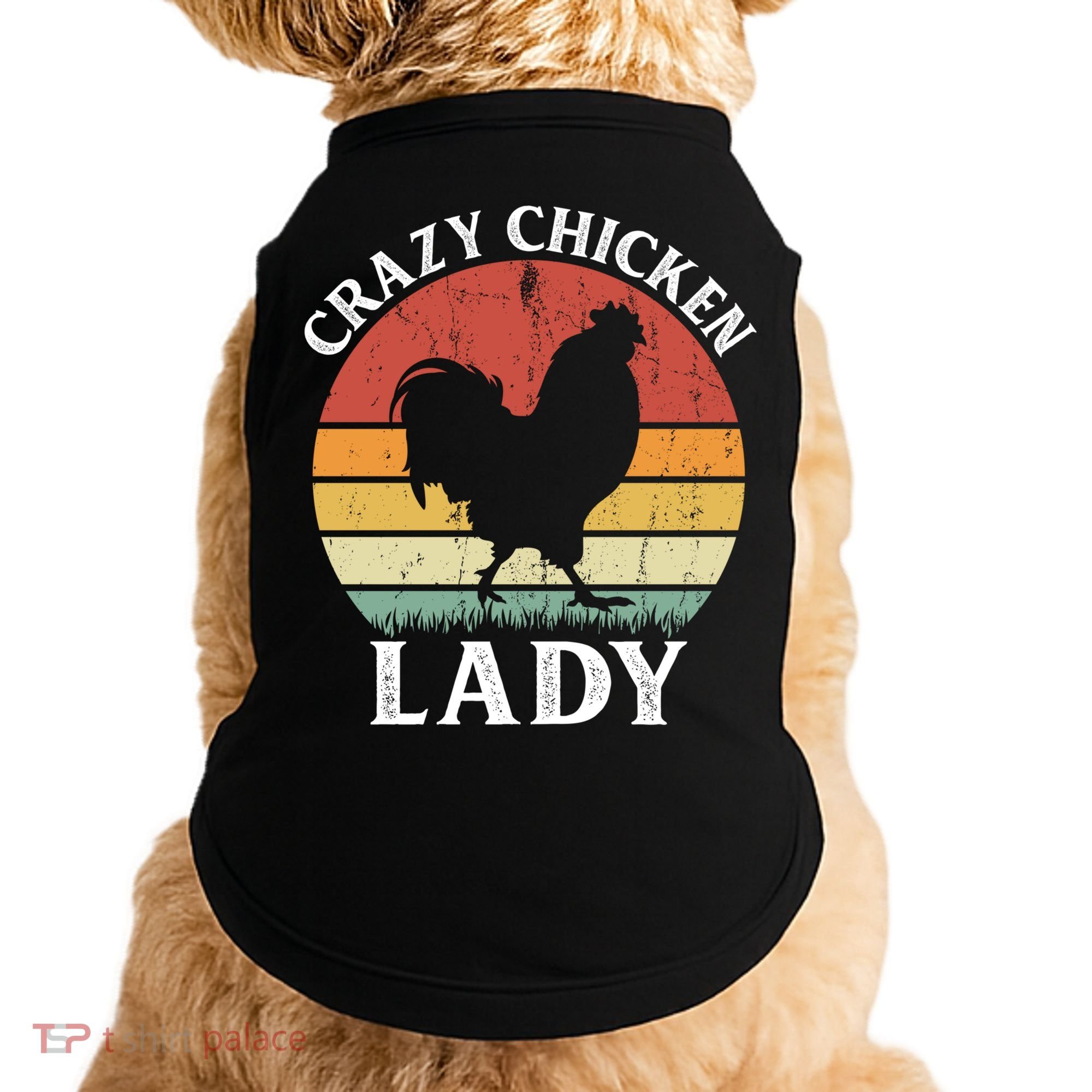 Crazy Chicken Lady Funny Women Girls Poultry Farm Farmer Gift Doggie Tank