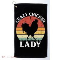 Crazy Chicken Lady Funny Women Girls Poultry Farm Farmer Gift Golf Towel thumb 0