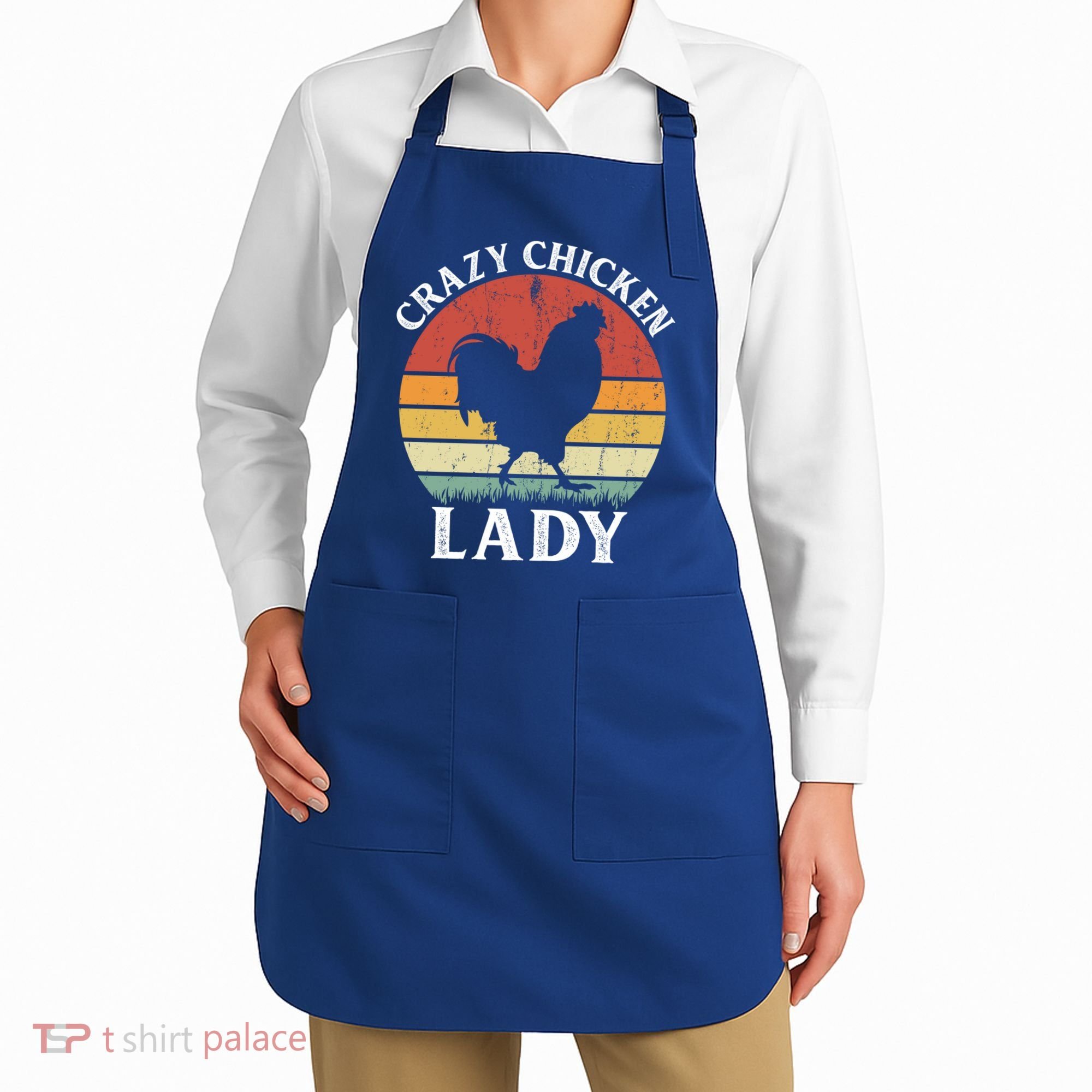 Crazy Chicken Lady Funny Women Girls Poultry Farm Farmer Gift Apron