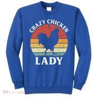 Crazy Chicken Lady Funny Women Girls Poultry Farm Farmer Gift Sweatshirt thumb 0