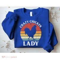 Crazy Chicken Lady Funny Women Girls Poultry Farm Farmer Gift Sweatshirt thumb 2
