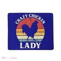 Crazy Chicken Lady Funny Women Girls Poultry Farm Farmer Gift Mousepad thumb 0