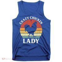 Crazy Chicken Lady Funny Women Girls Poultry Farm Farmer Gift Tank Top thumb 0