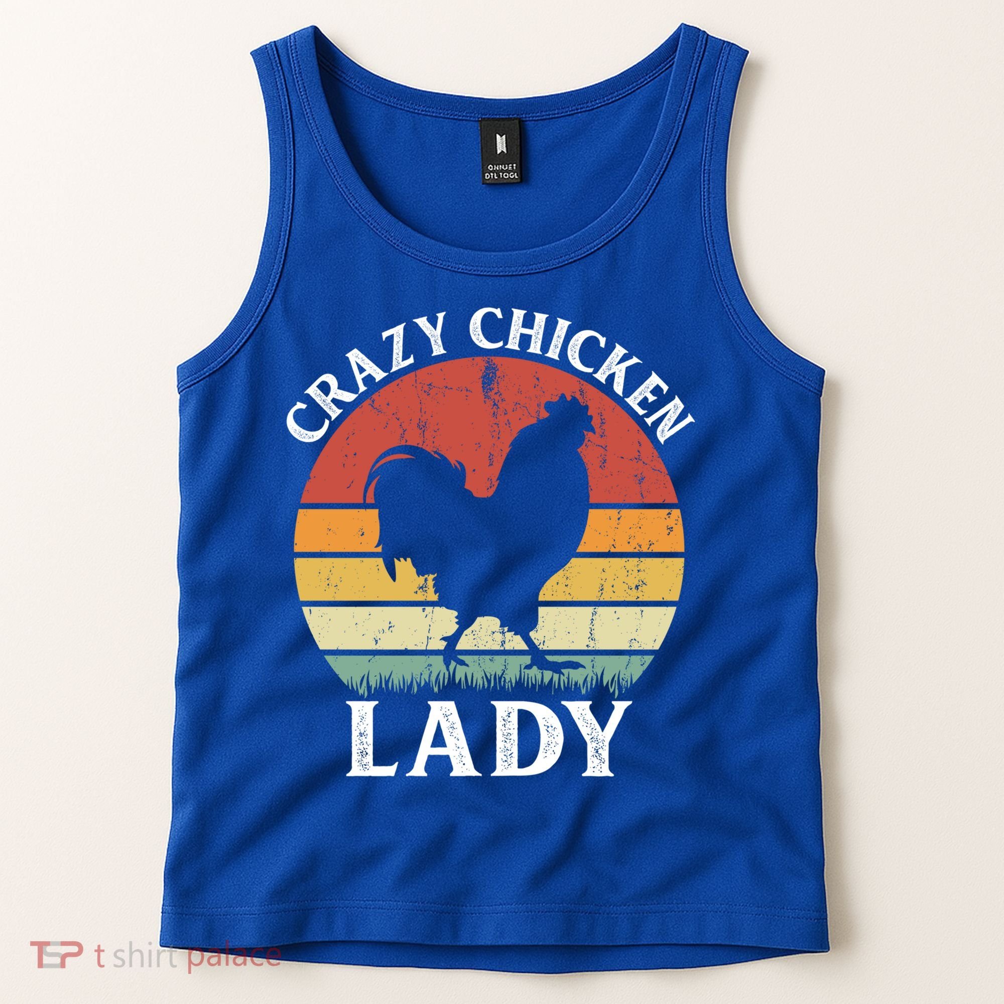 Crazy Chicken Lady Funny Women Girls Poultry Farm Farmer Gift Tank Top