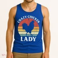 Crazy Chicken Lady Funny Women Girls Poultry Farm Farmer Gift Tank Top thumb 3
