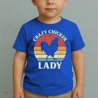 Crazy Chicken Lady Funny Women Girls Poultry Farm Farmer Gift Toddler T-Shirt thumb 2