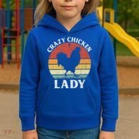 Crazy Chicken Lady Funny Women Girls Poultry Farm Farmer Gift Kids Hoodie thumb 3