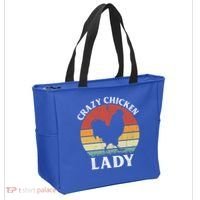 Crazy Chicken Lady Funny Women Girls Poultry Farm Farmer Gift Tote Bag thumb 2