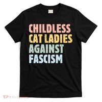 Childless Cat Ladies Against Fascism Kamala Harris T-Shirt thumb 0