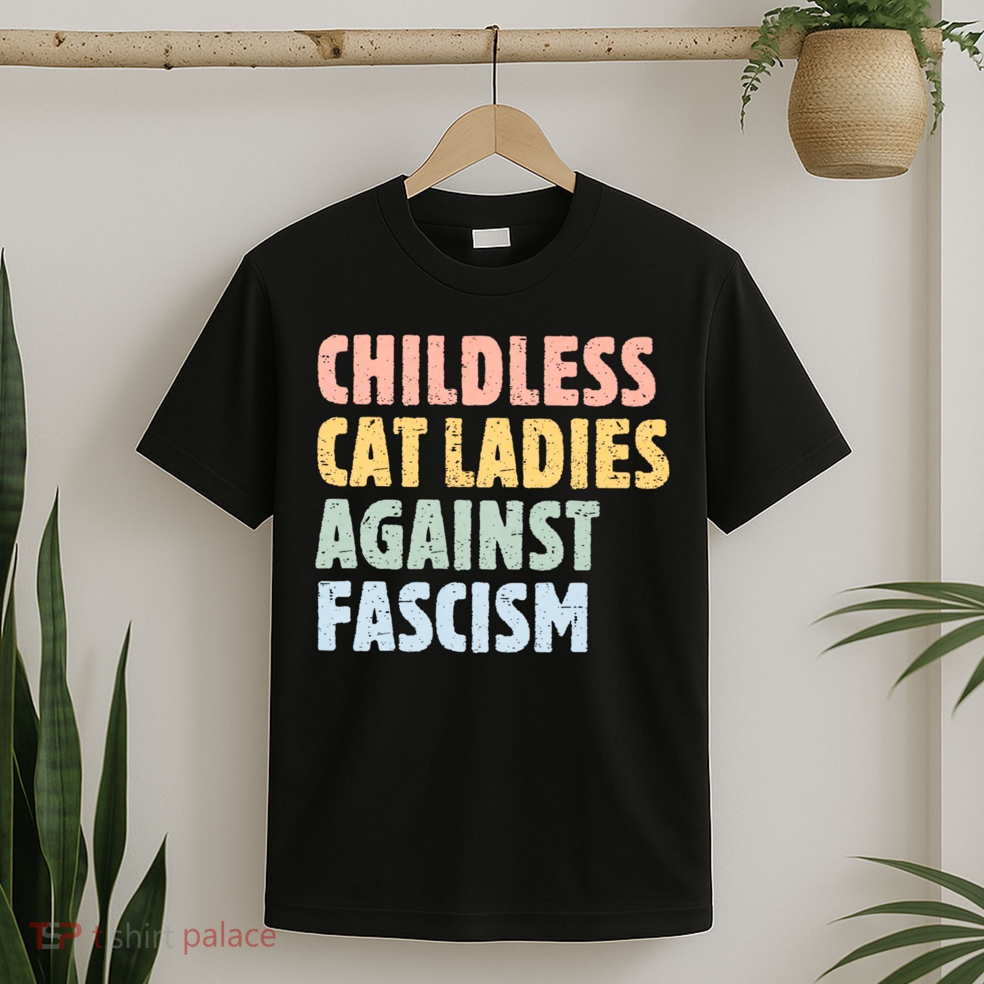 Childless Cat Ladies Against Fascism Kamala Harris T-Shirt