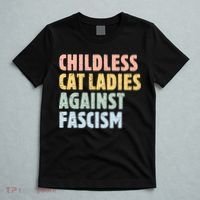 Childless Cat Ladies Against Fascism Kamala Harris T-Shirt thumb 5