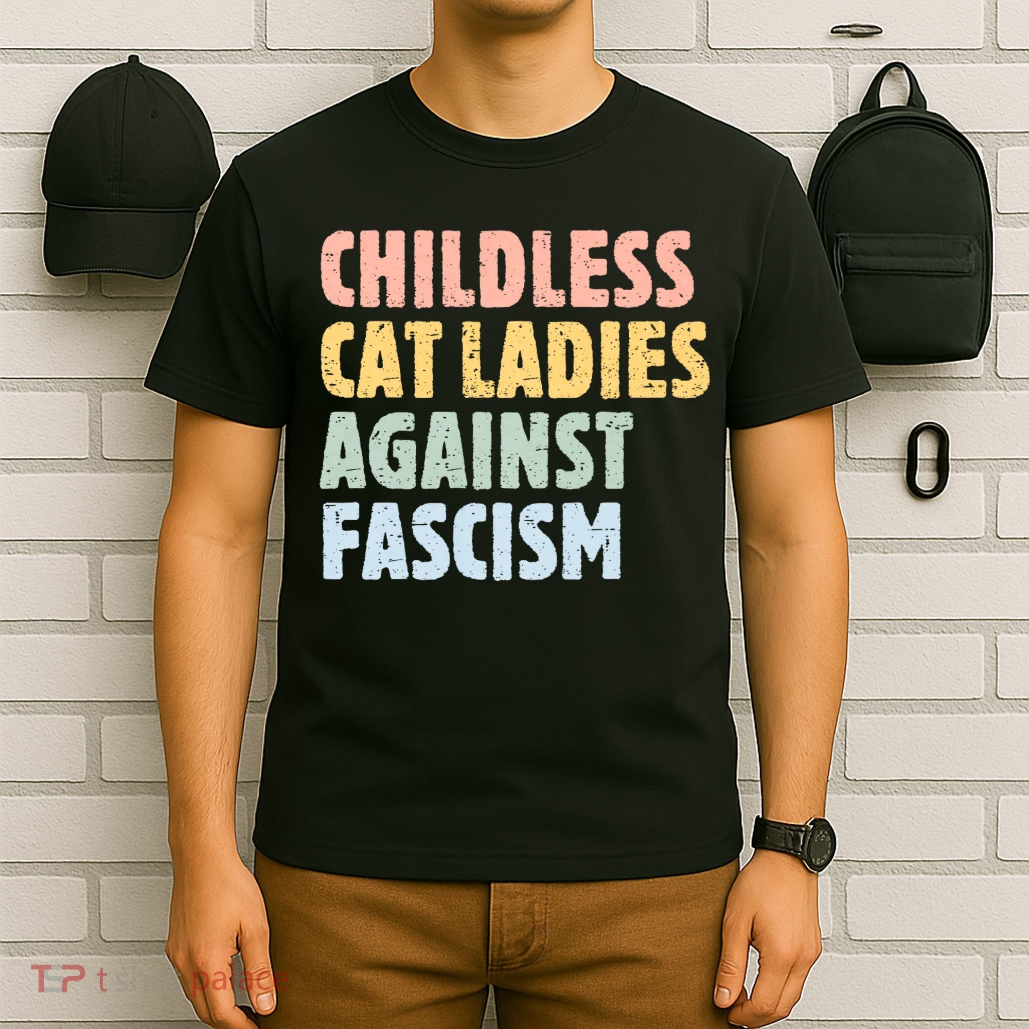 Childless Cat Ladies Against Fascism Kamala Harris T-Shirt