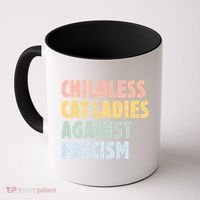 Childless Cat Ladies Against Fascism Kamala Harris Coffee Mug thumb 0