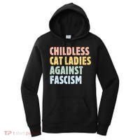 Childless Cat Ladies Against Fascism Kamala Harris Women's Hoodie thumb 0