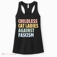 Childless Cat Ladies Against Fascism Kamala Harris Women's Tank Top thumb 0