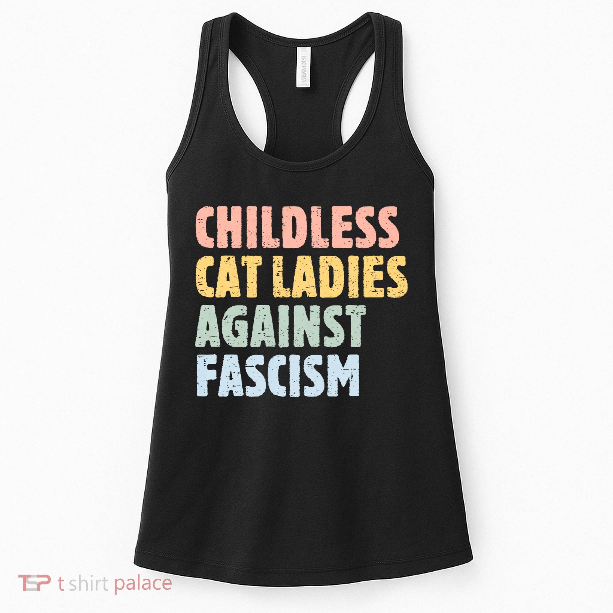 Childless Cat Ladies Against Fascism Kamala Harris Women's Tank Top