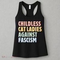 Childless Cat Ladies Against Fascism Kamala Harris Women's Tank Top thumb 3