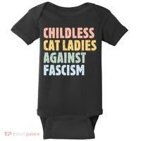 Childless Cat Ladies Against Fascism Kamala Harris Baby Bodysuit thumb 0