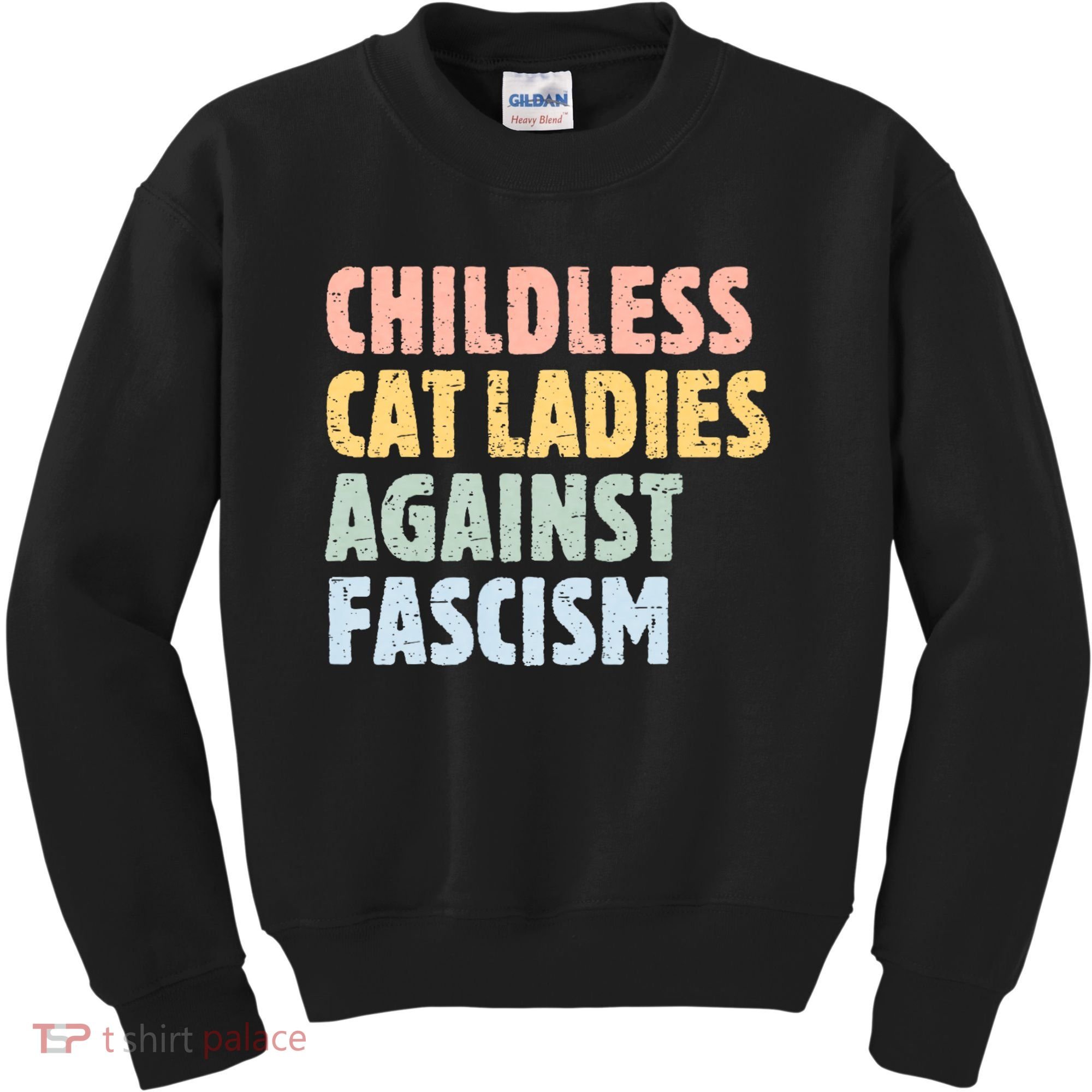 Childless Cat Ladies Against Fascism Kamala Harris Kids Sweatshirt