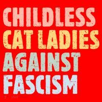 Childless Cat Ladies Against Fascism Kamala Harris Santa Hat thumb 1