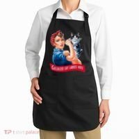 Childless Cat Ladies Vote Rosie The Riveter Apron thumb 2