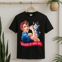 Childless Cat Ladies Vote Rosie The Riveter T-Shirt thumb 2