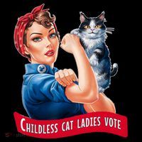 Childless Cat Ladies Vote Rosie The Riveter Coffee Mug thumb 5