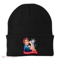 Childless Cat Ladies Vote Rosie The Riveter Beanie thumb 0