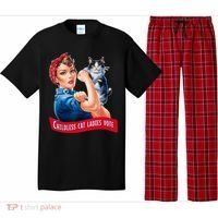 Childless Cat Ladies Vote Rosie The Riveter Pajama Set thumb 0